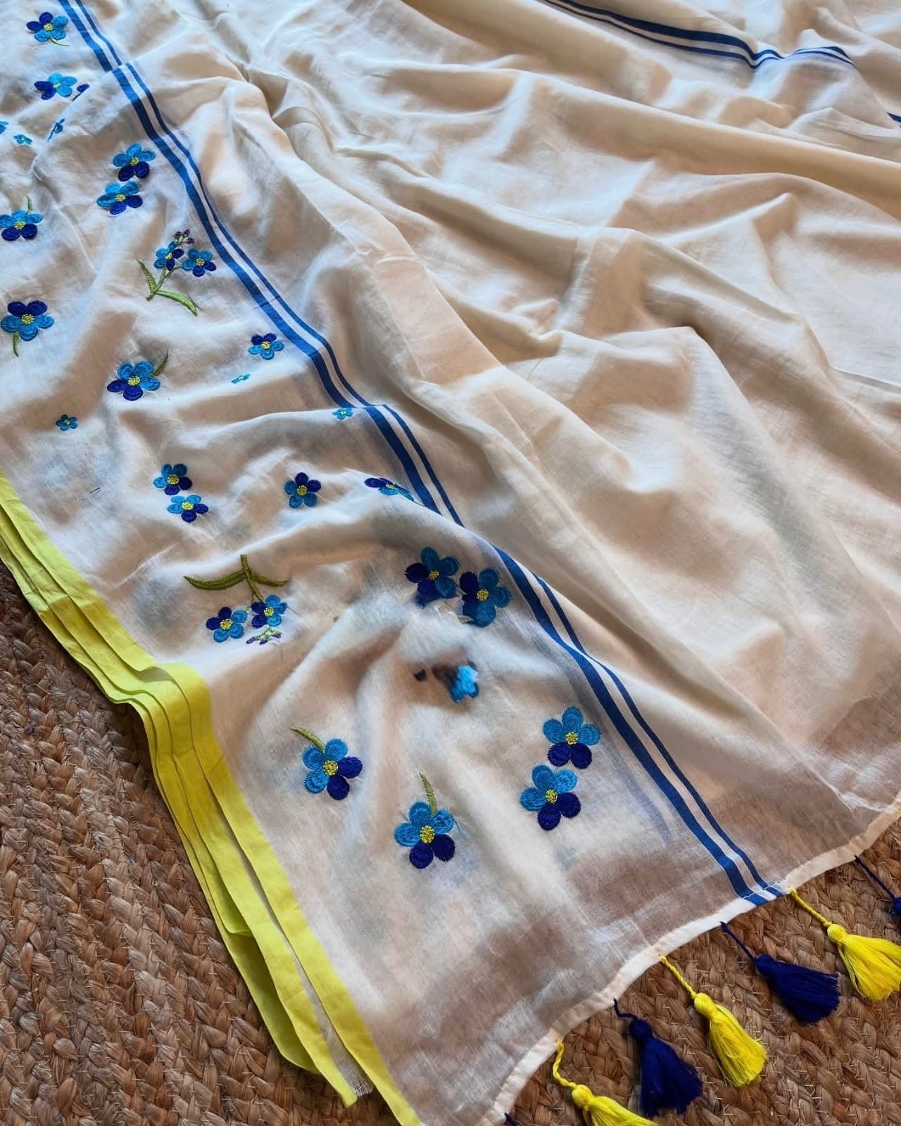 Nilkanth phool Saree
