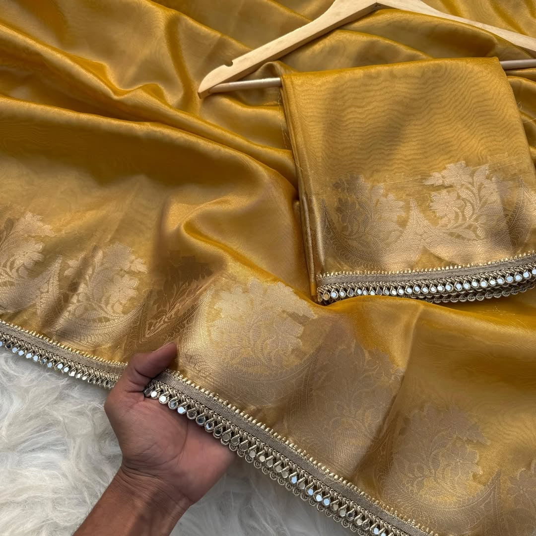 Rumani Silk Saree (mustard)