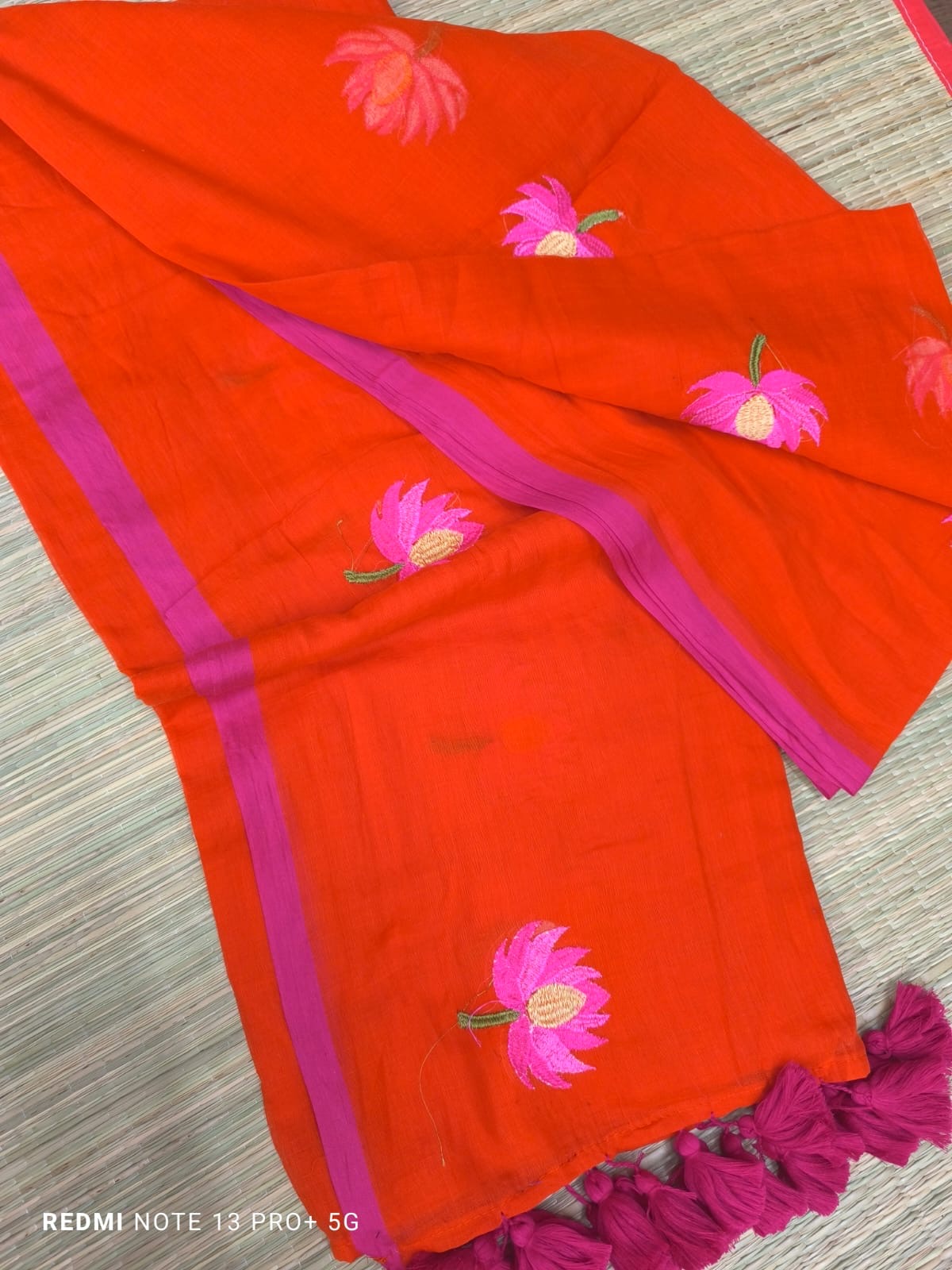 Lotus Mul Saree