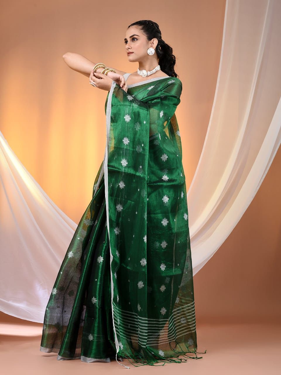 Jhil Mil Tissue Saree