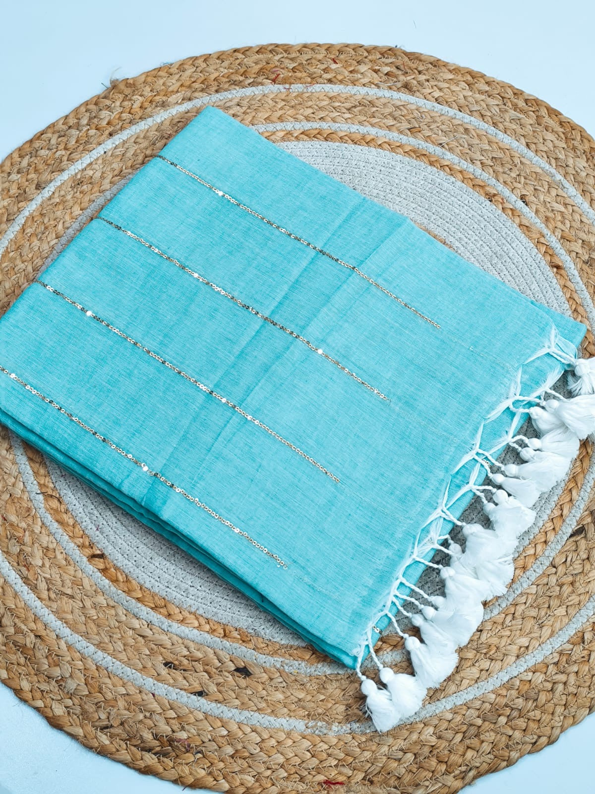 Sequinned Mul Saree