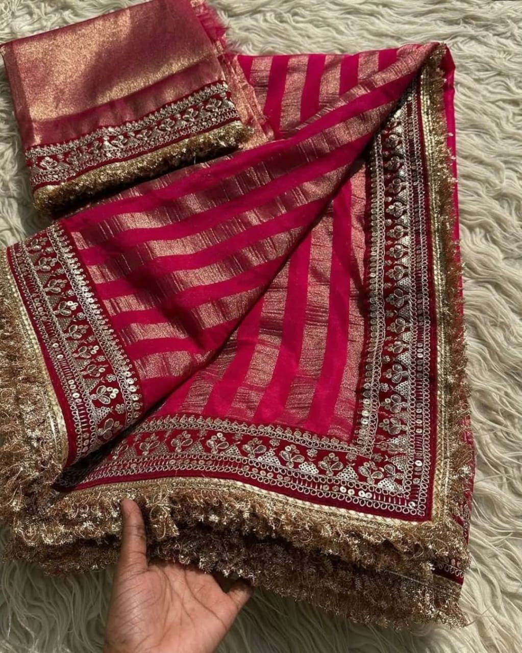 Rubaai Organza Silk Saree