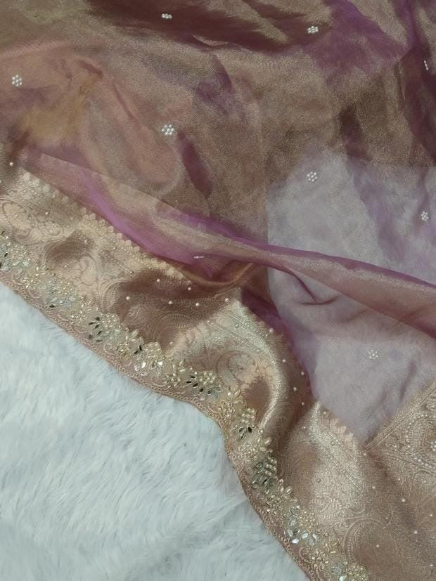 Reba Tissue Silk Saree (pink)