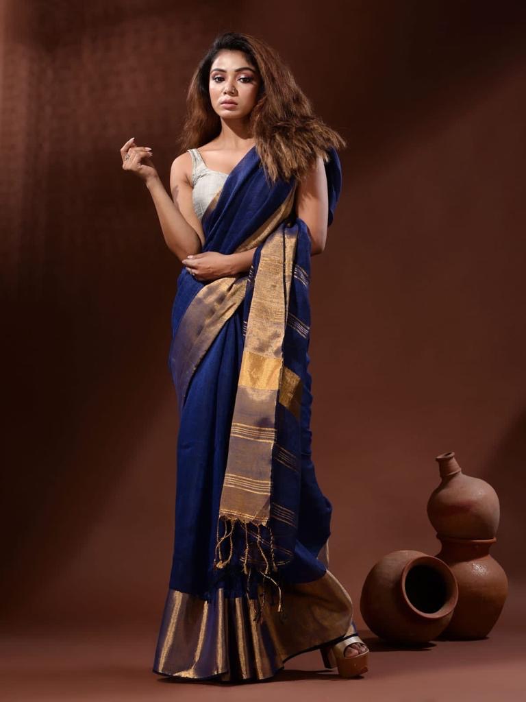 Madhuri Linen Saree