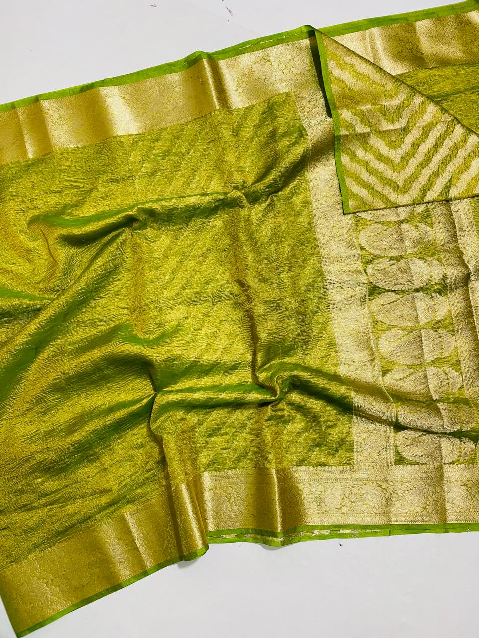 Swarn crush tissue silk saree