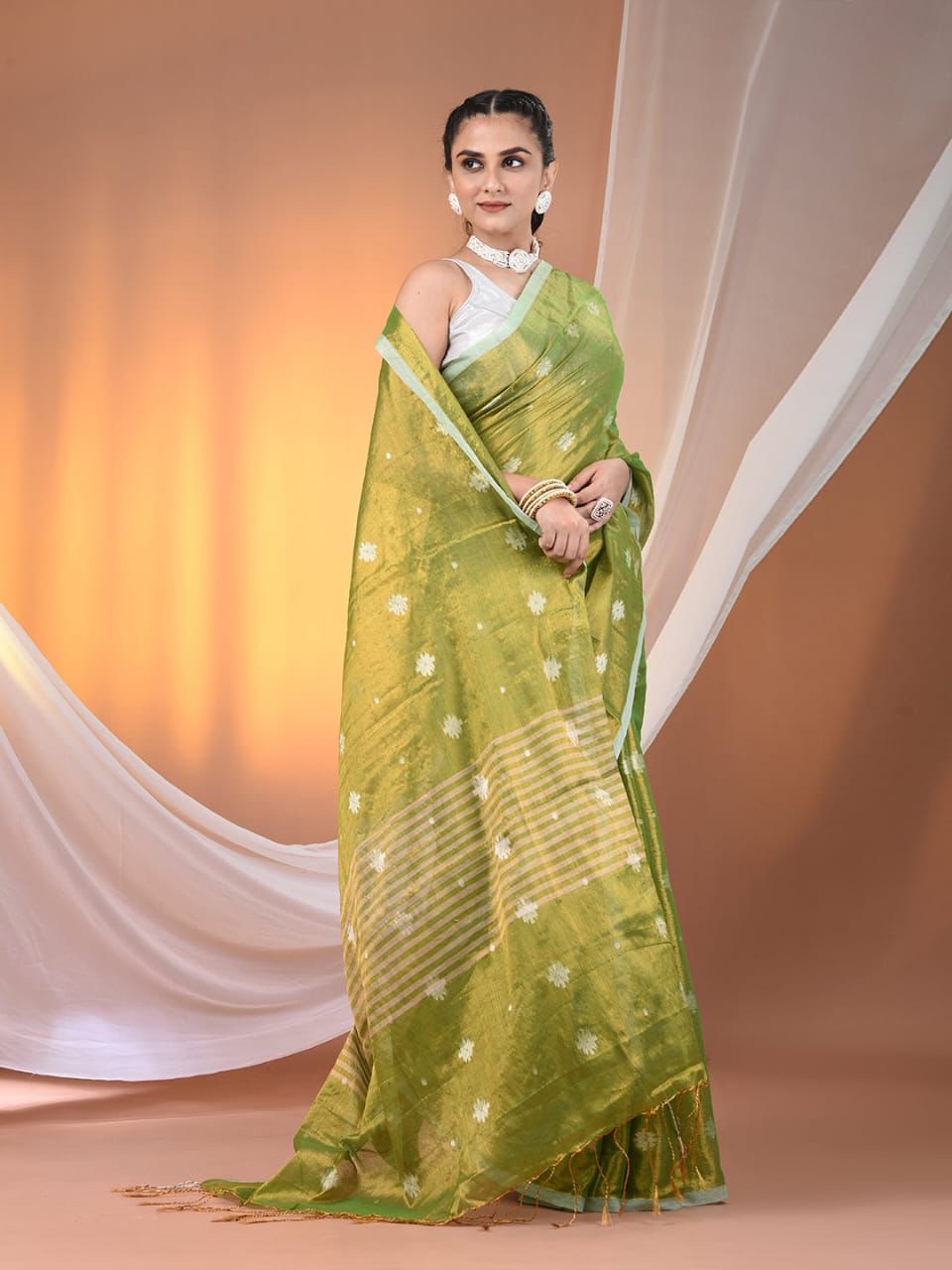 Jhil Mil Tissue Saree