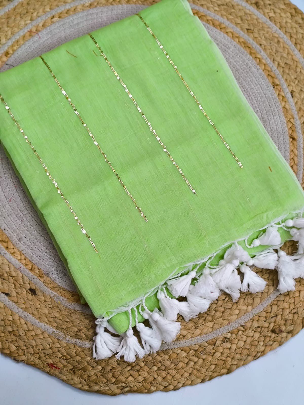 Sequinned Mul Saree