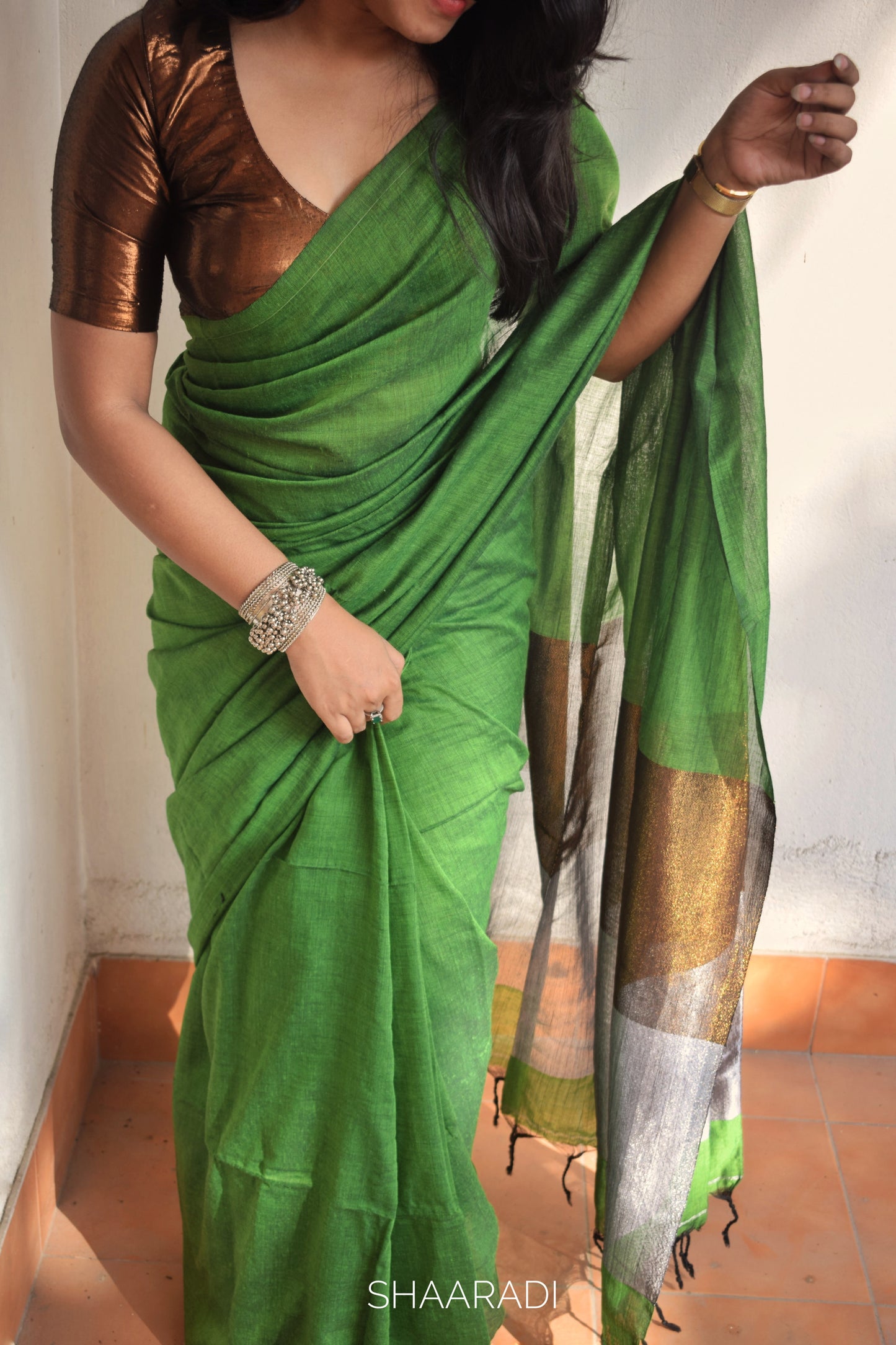 The Zinnia Saree