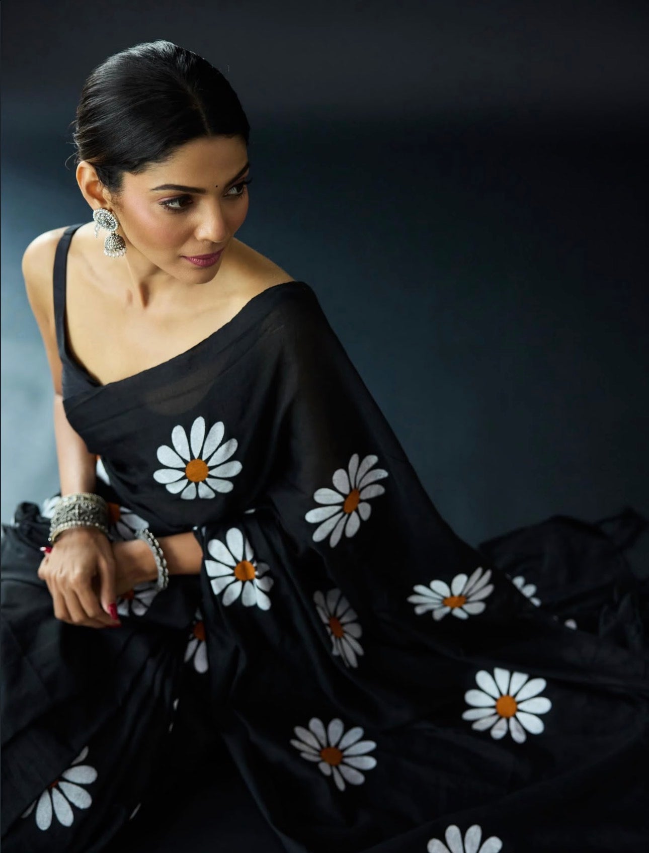 Jasmine Black Saree