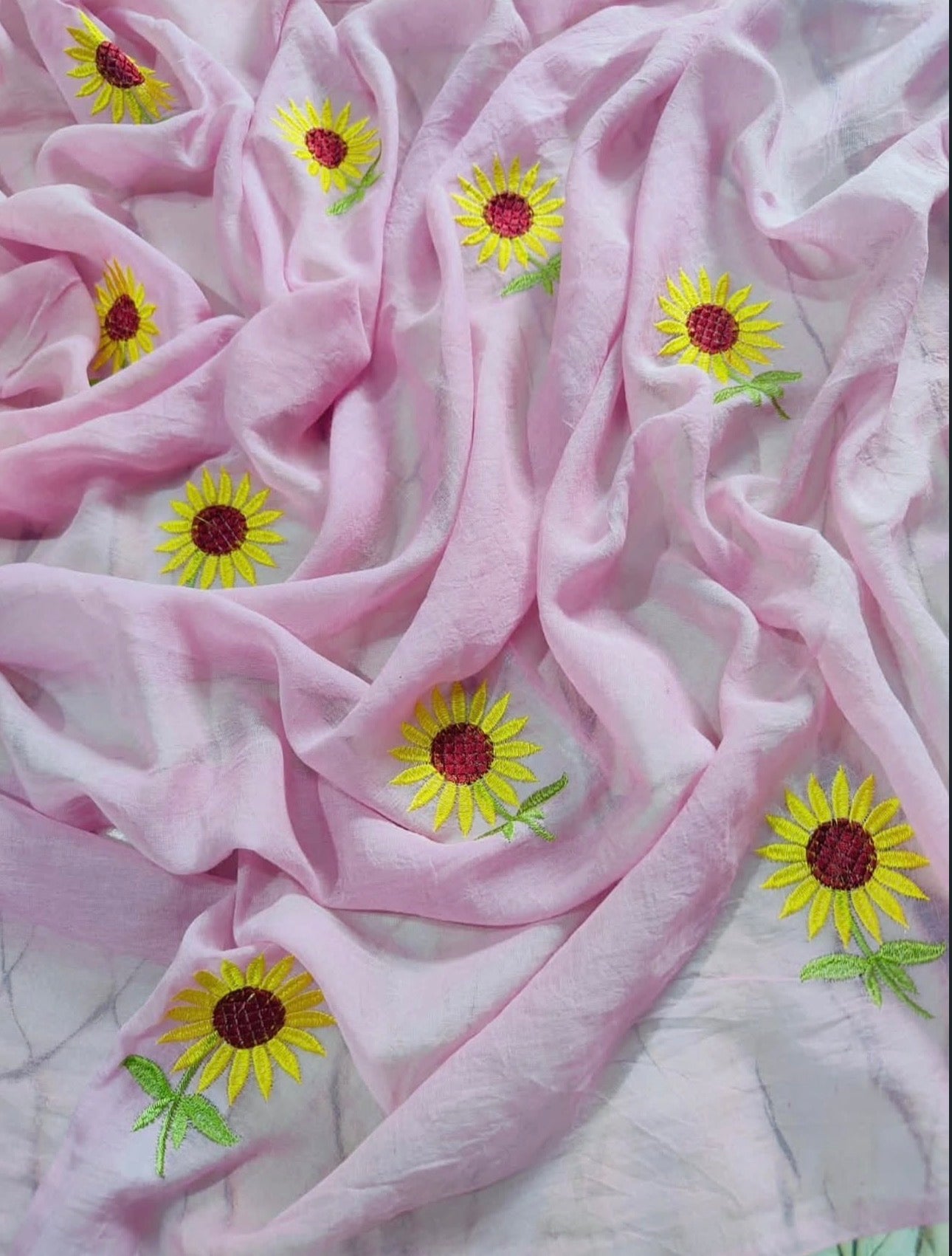 Sunflower Mul Saree
