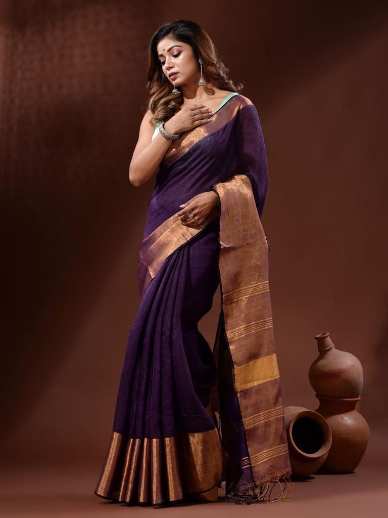 Madhuri Linen Saree