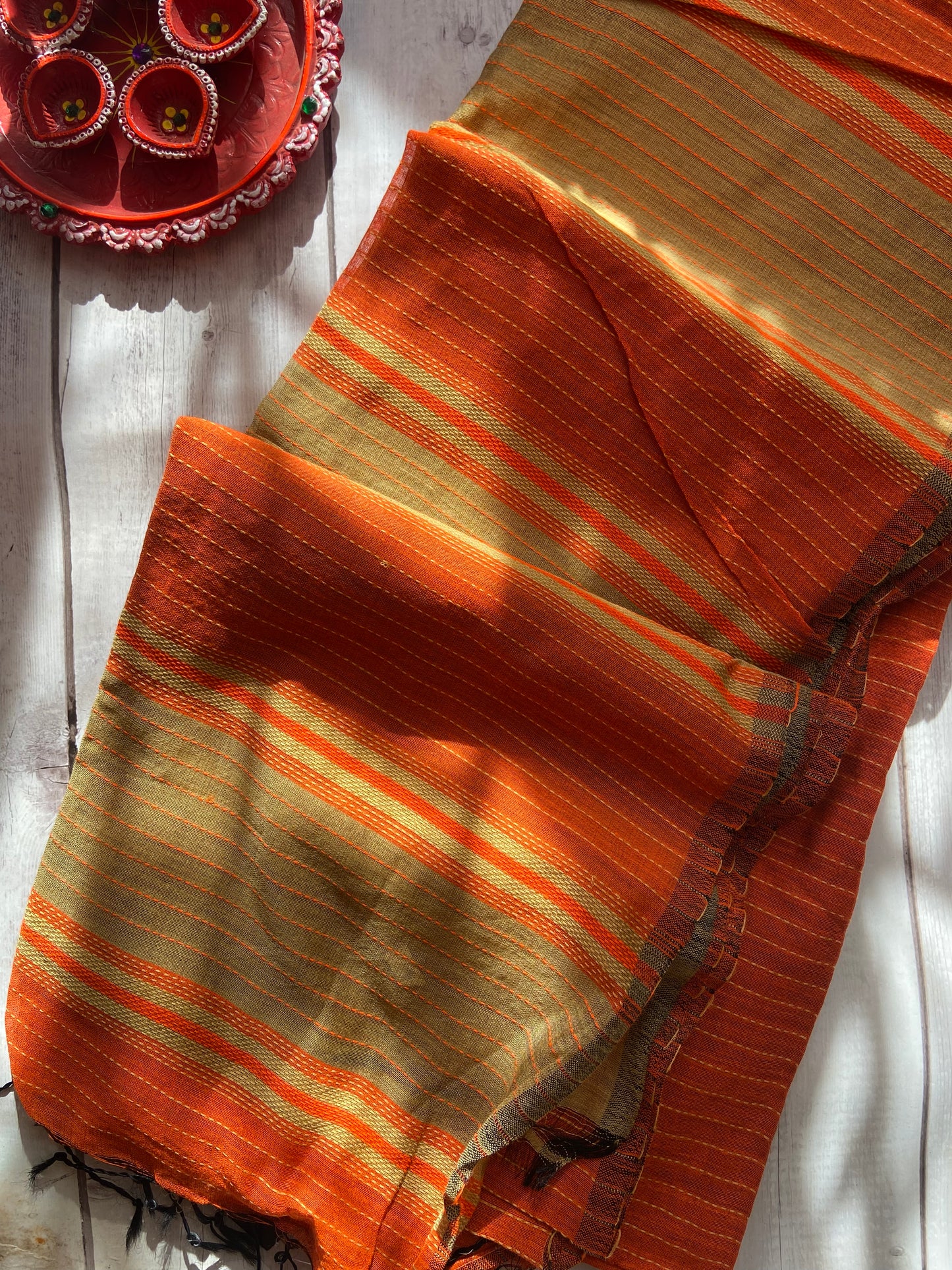 Golden Hour Khadi Saree