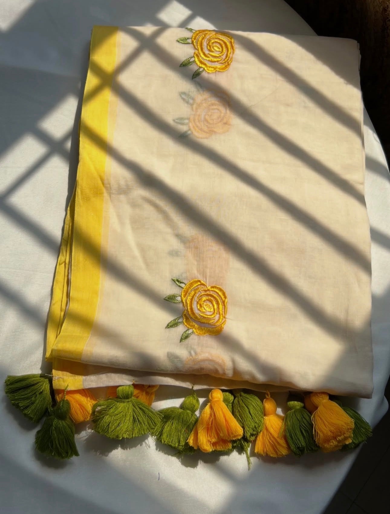 Rose mul Saree