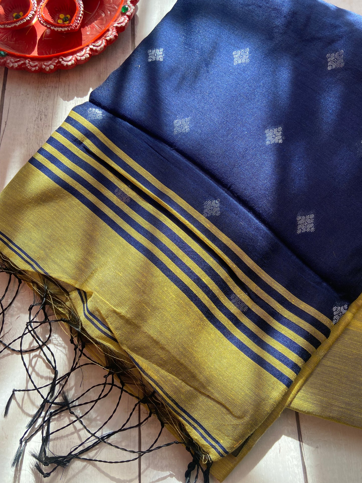 Gold & Blues Saree