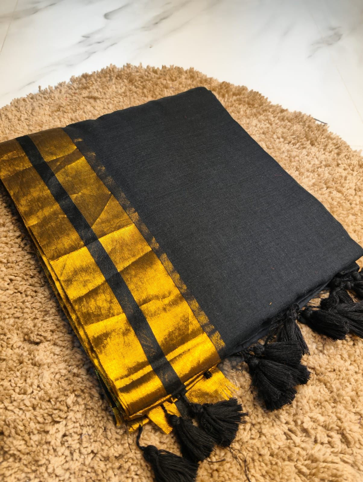 Rutvi Mul Saree (Black)