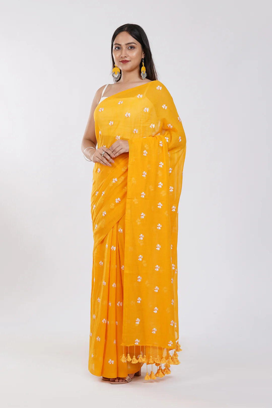 Parijat Yellow Saree