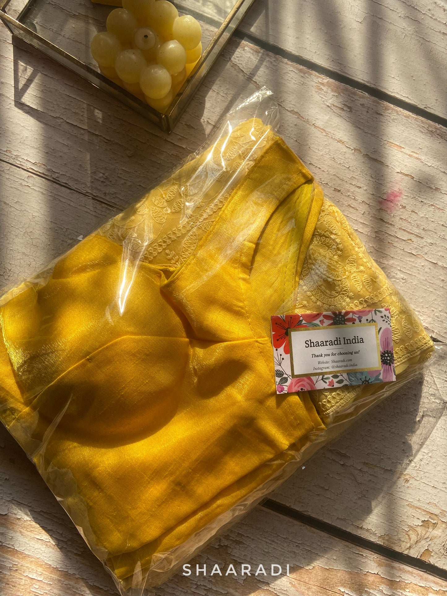 The Yellow Rose Saree