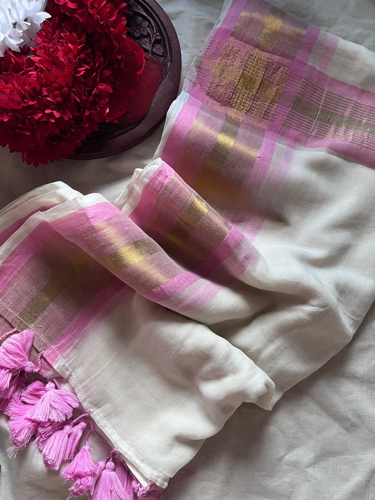 Sandhya Mul Saree (light pink)