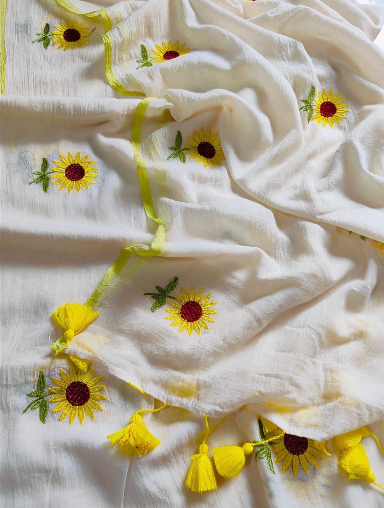 Sunflower Mul Saree
