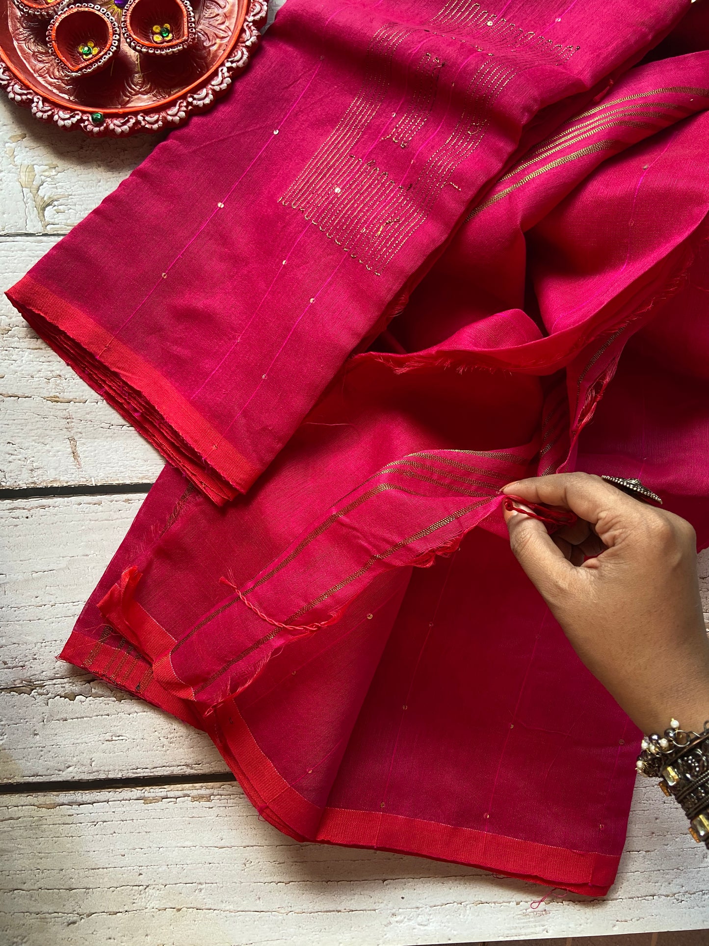 Raga Rani pink Saree