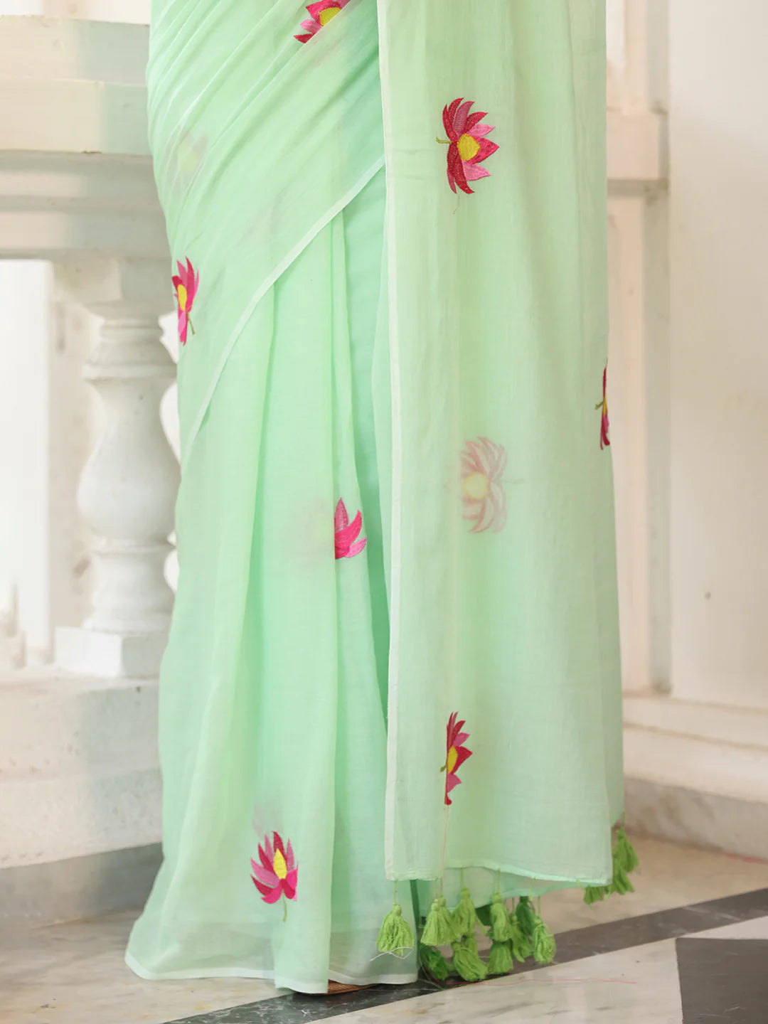 Lotus Mul Saree