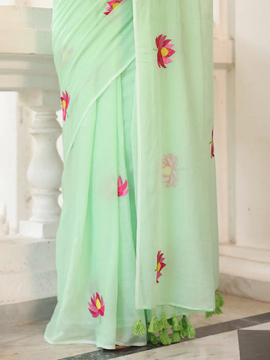 Lotus Mul Saree
