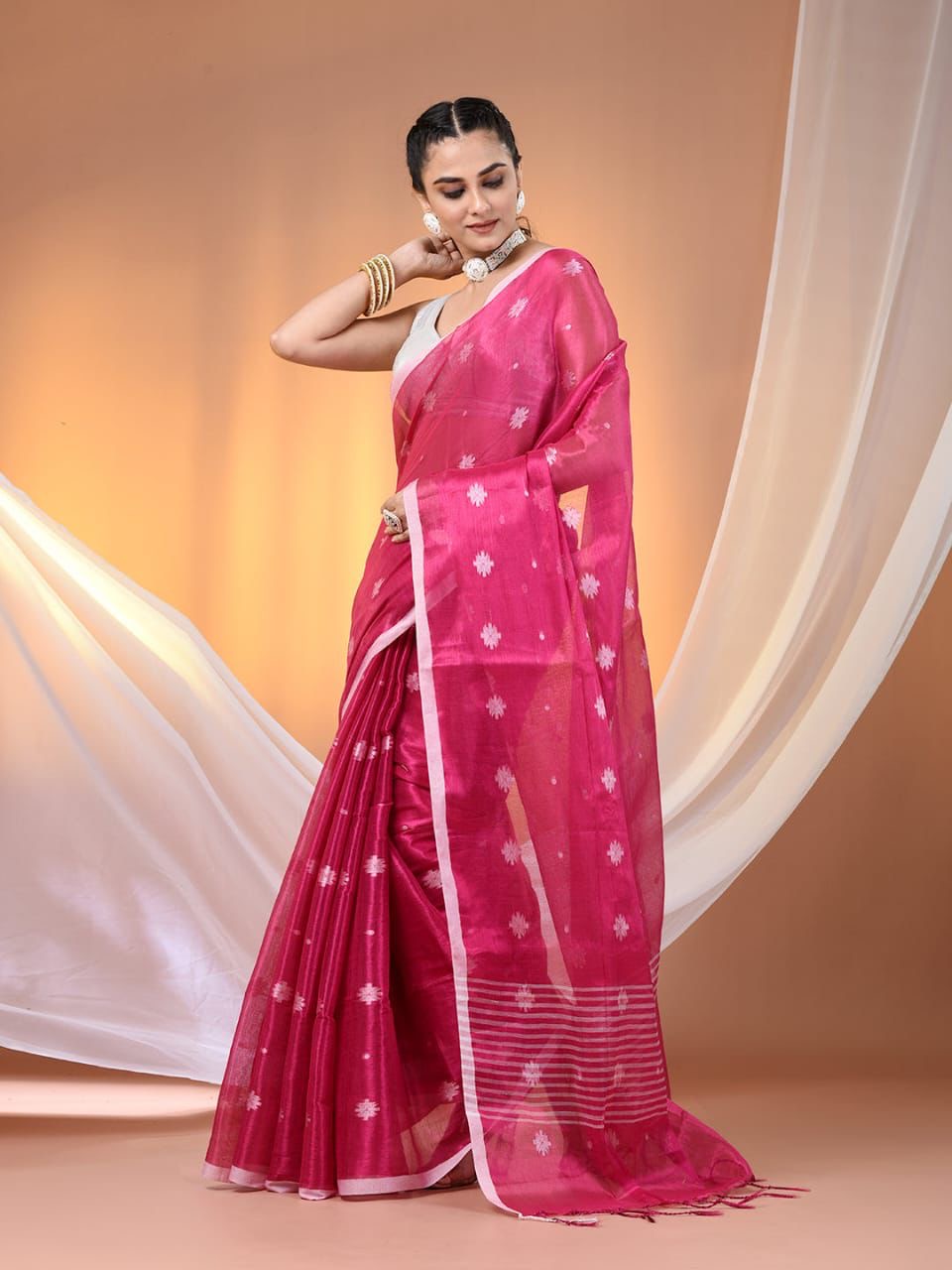 Jhil Mil Tissue Saree