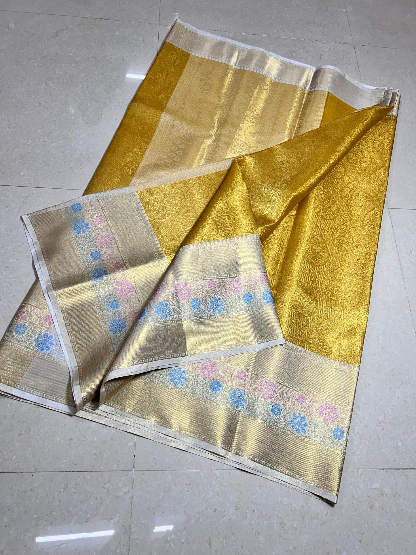 Kalki gold banarsi saree