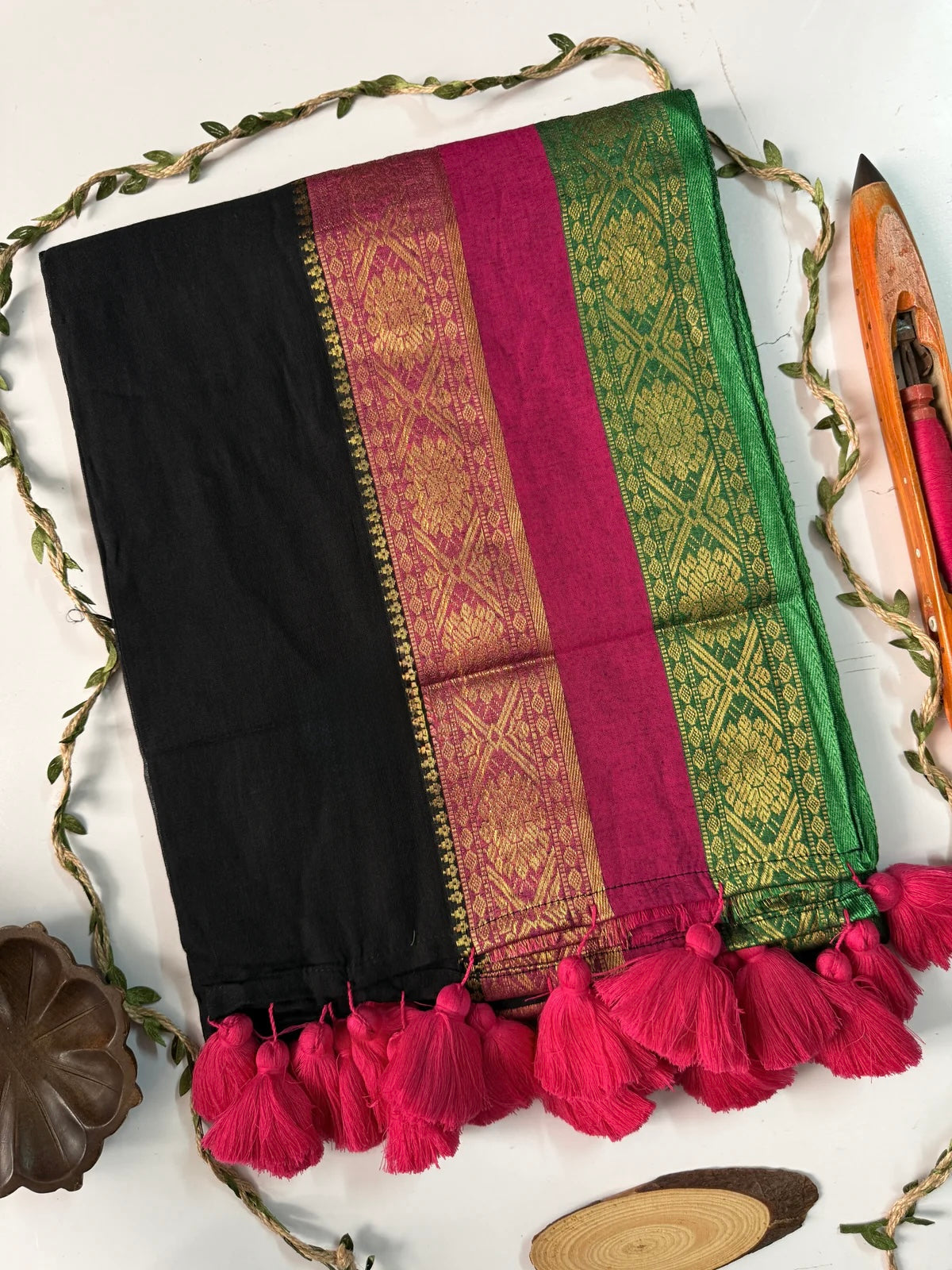 Kalki Black Saree