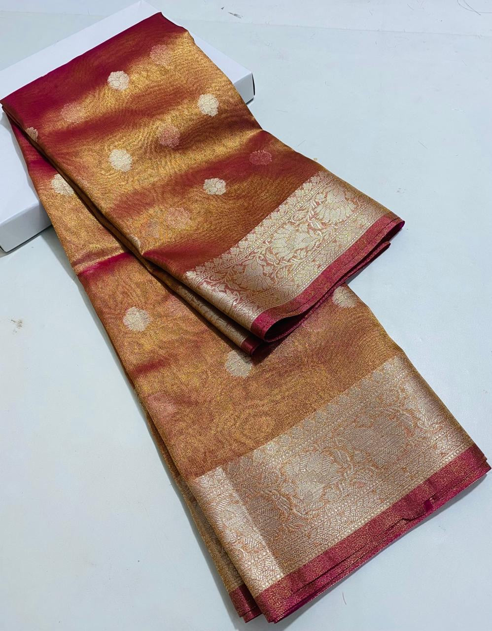 Swarn phool tissue silk saree