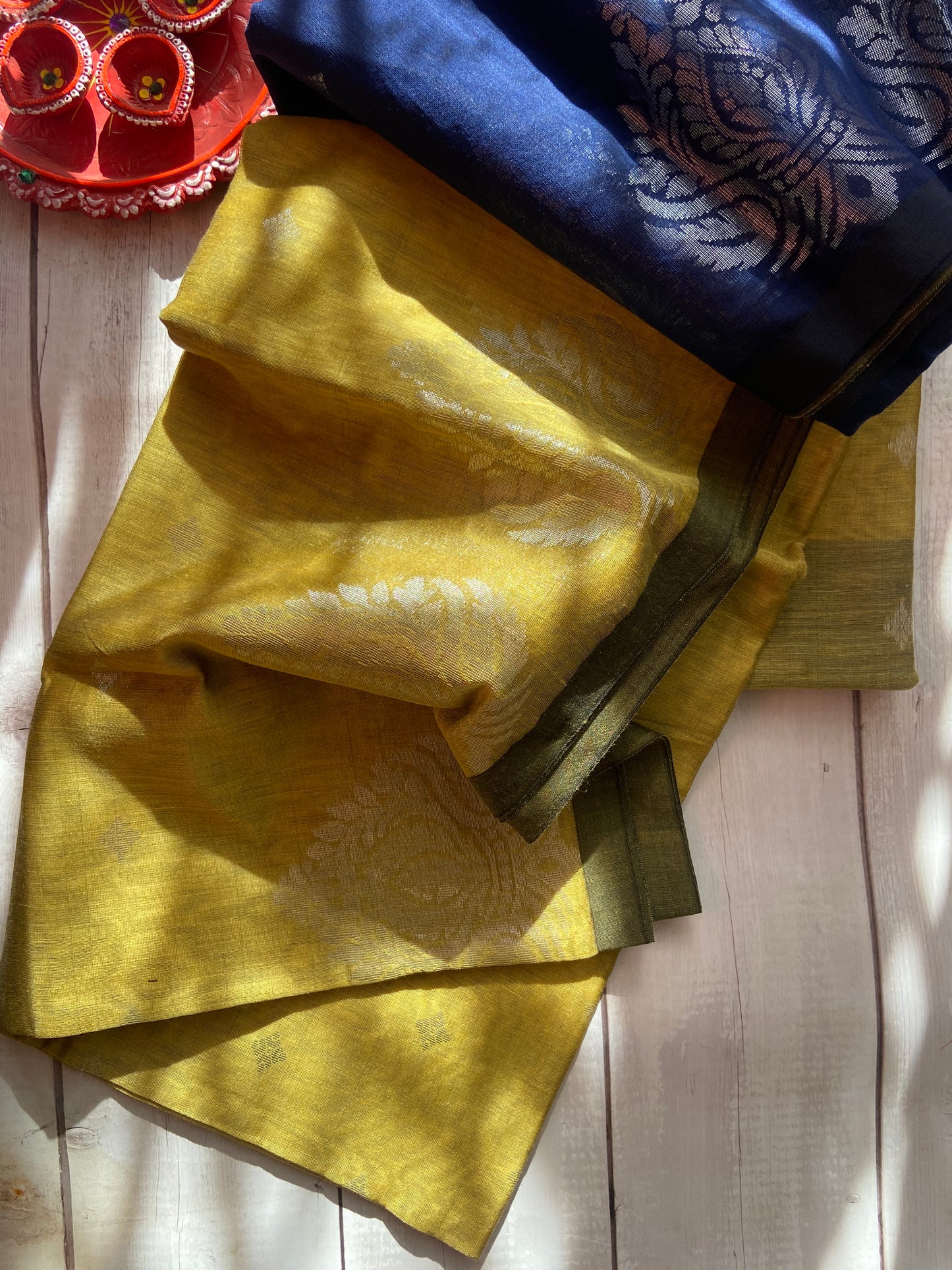 Gold & Blues Saree