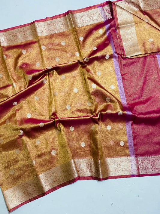 Swarn phool tissue silk saree