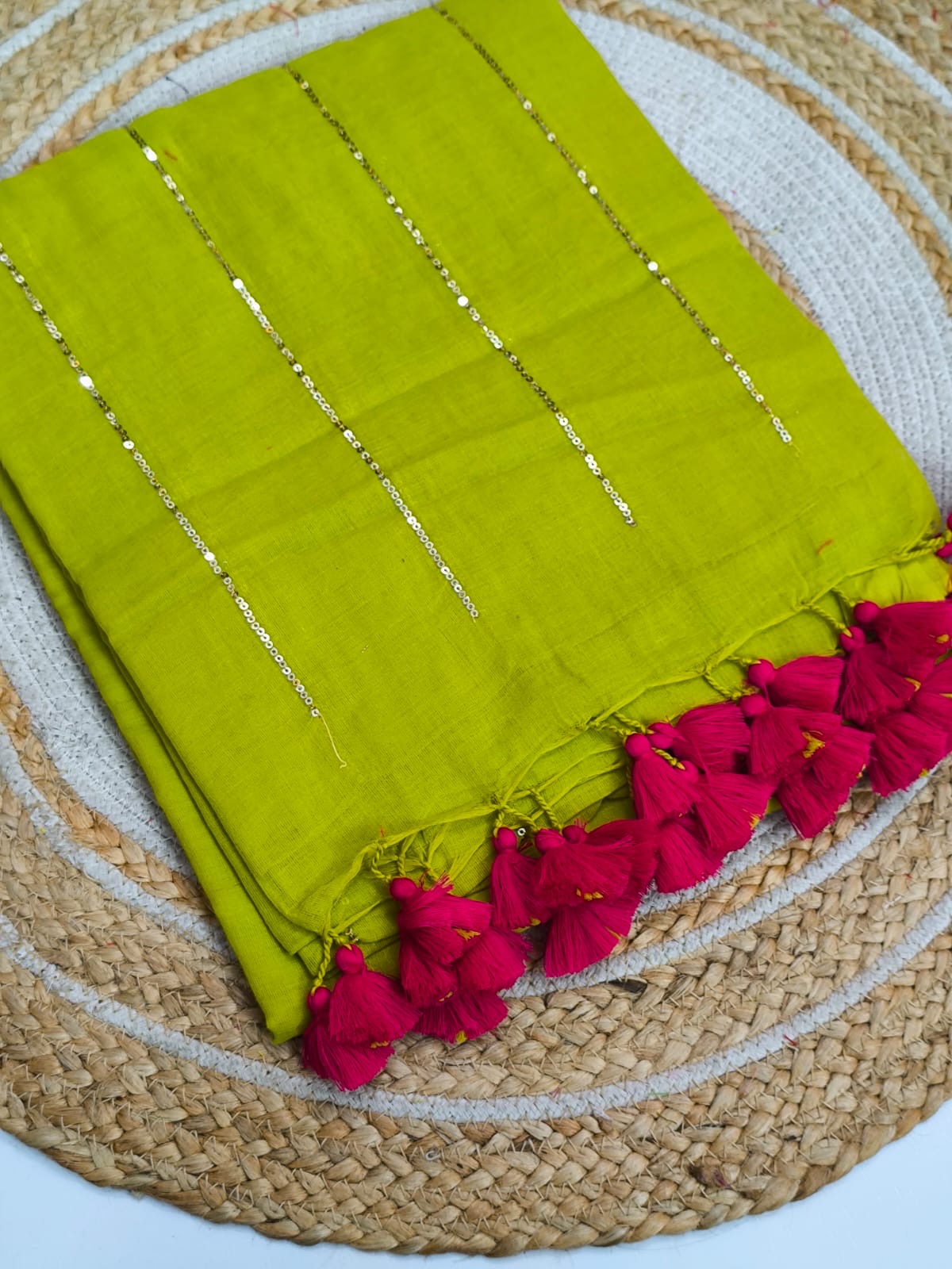 Sequinned Mul Saree