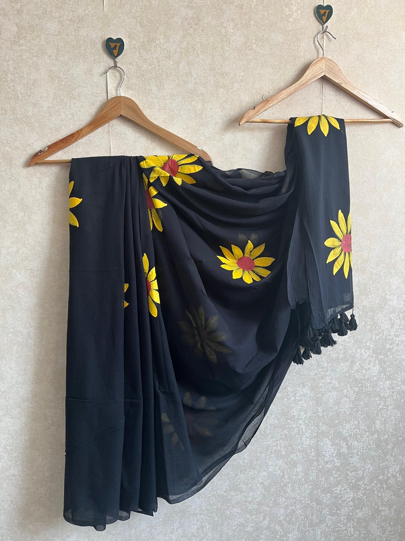 Surajmukhi Black Mul Saree
