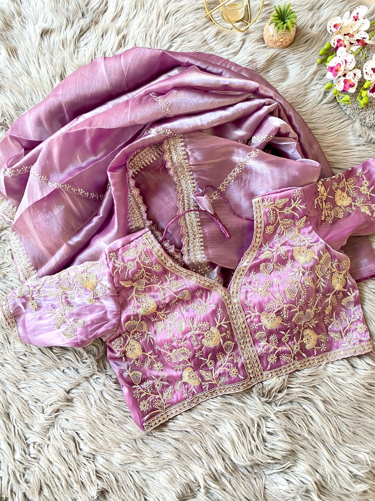 Zarina Tissue Organza Saree