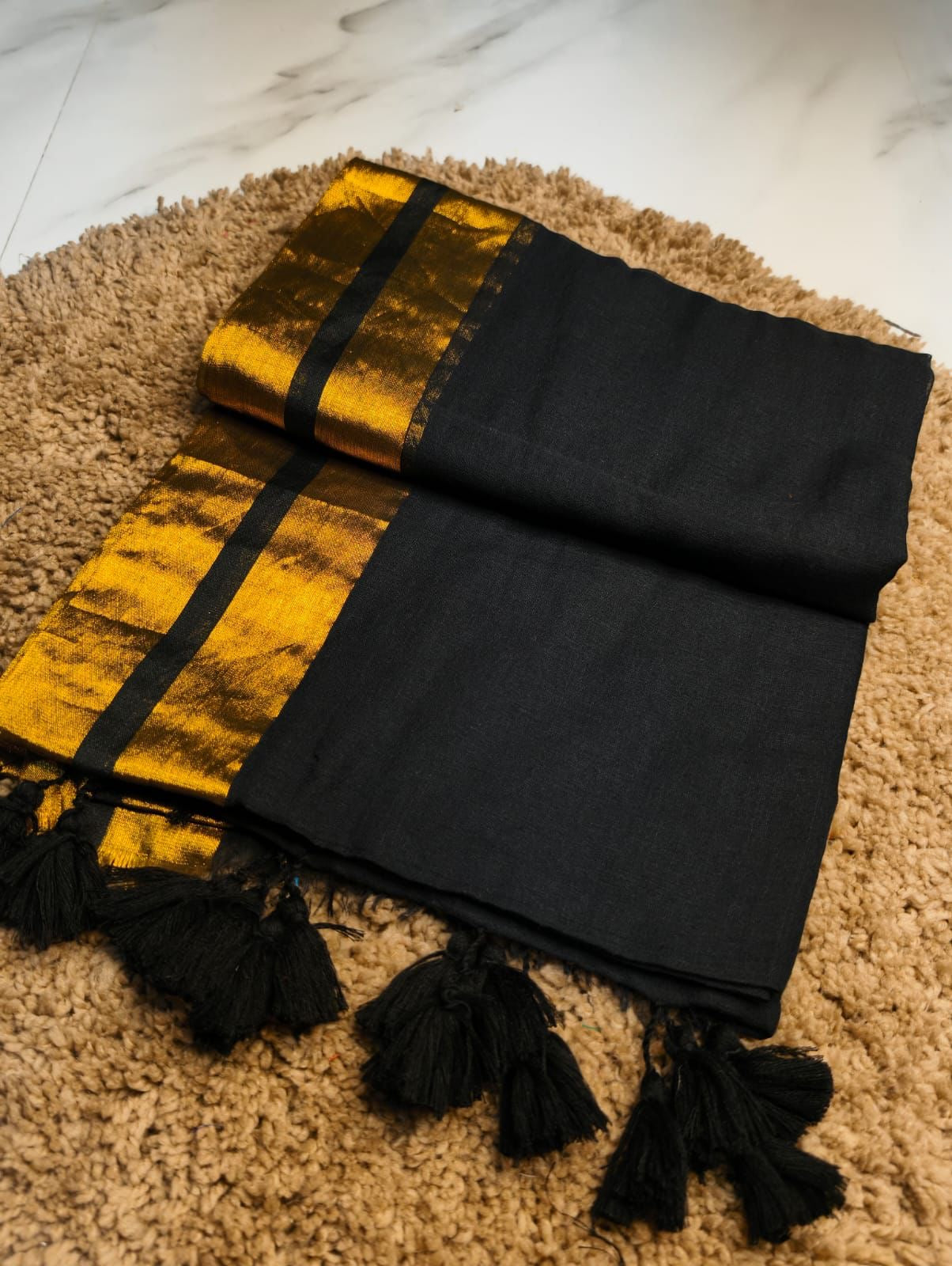 Rutvi Mul Saree (Black)