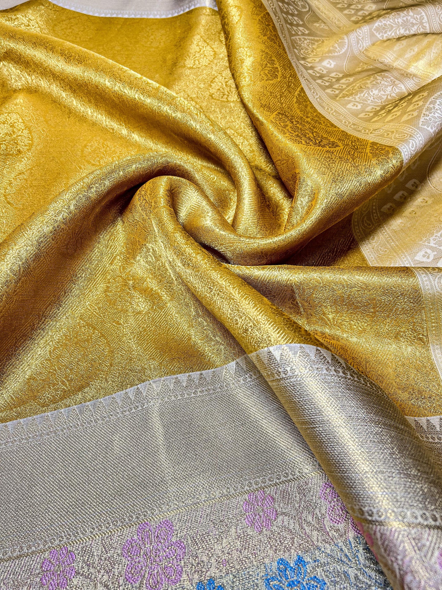 Kalki gold banarsi saree