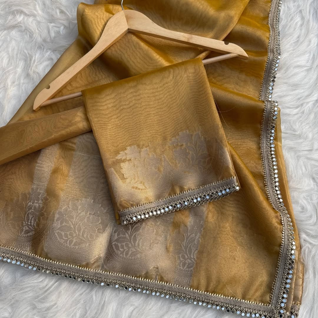 Rumani Silk Saree (mustard)