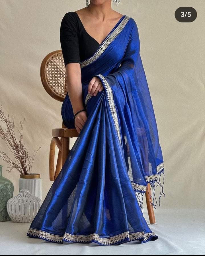 Adira Tissue Saree (blue)