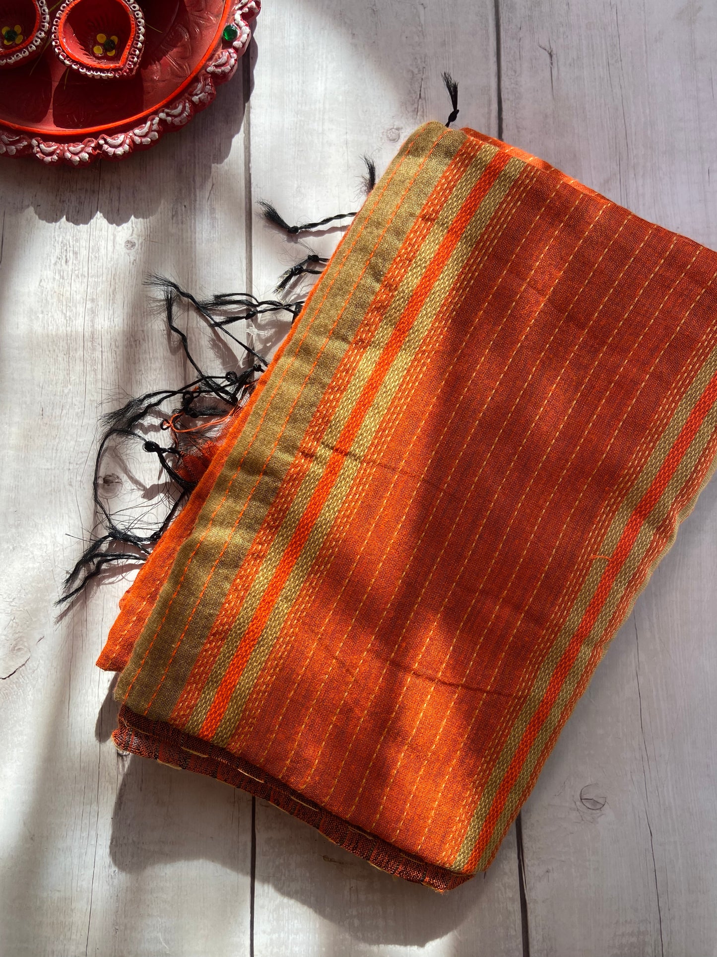 Golden Hour Khadi Saree