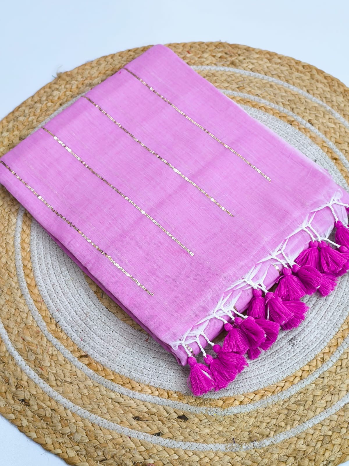 Sequinned Mul Saree