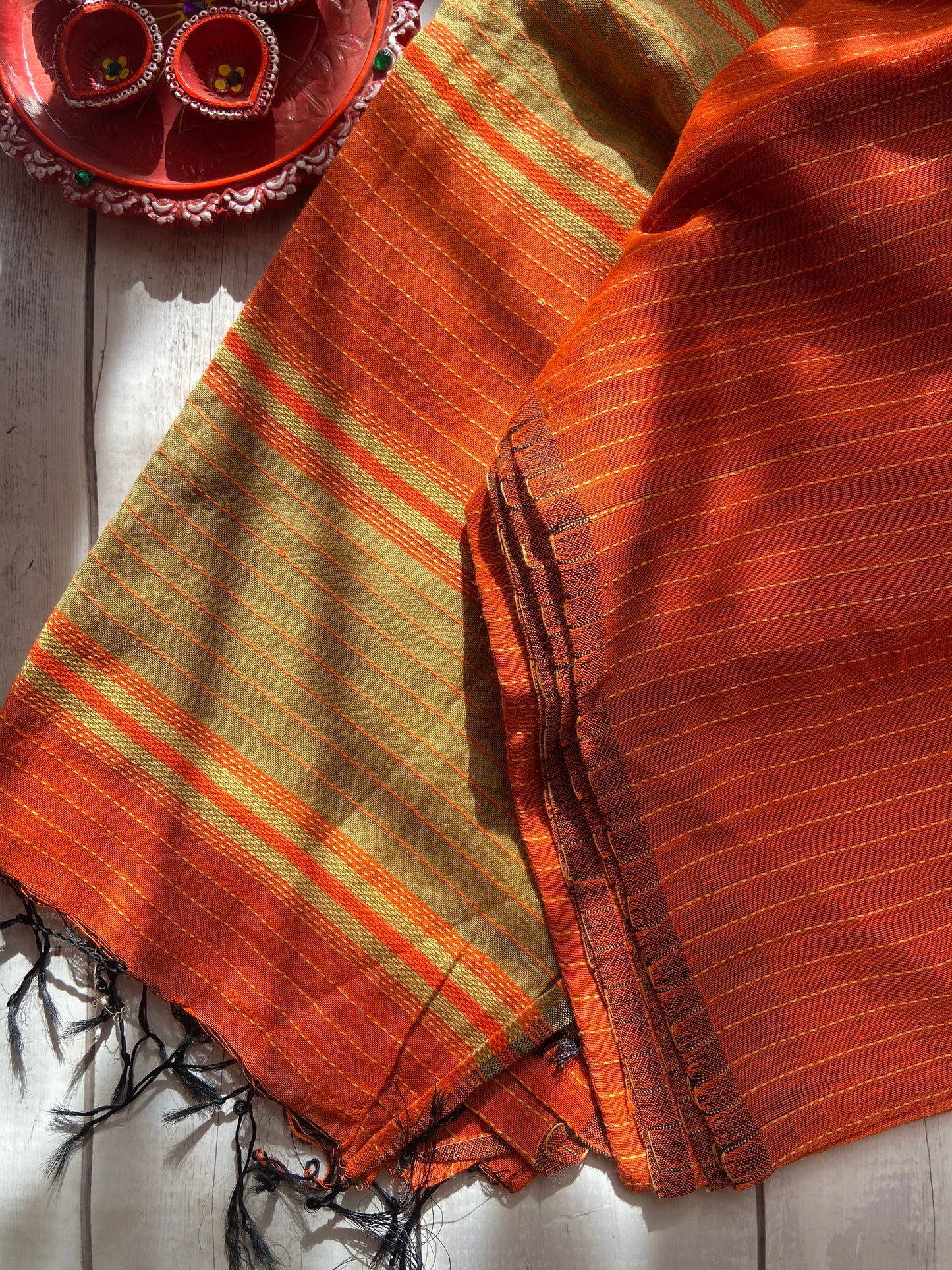 Golden Hour Khadi Saree