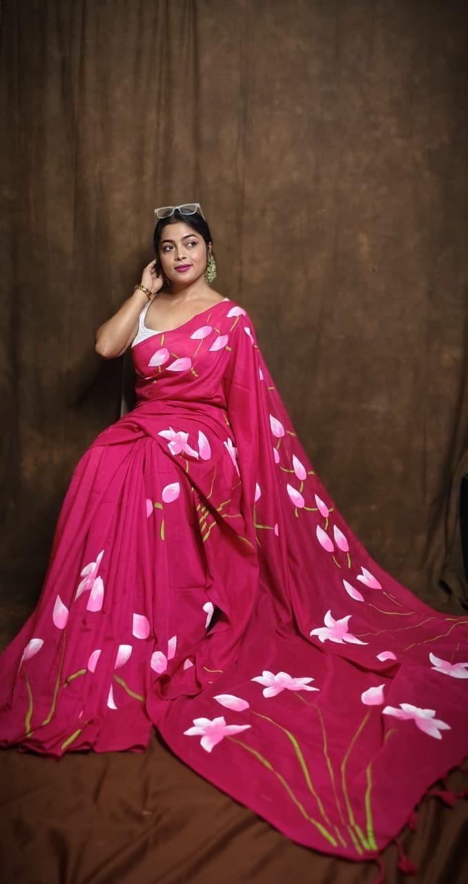 Phool mul saree