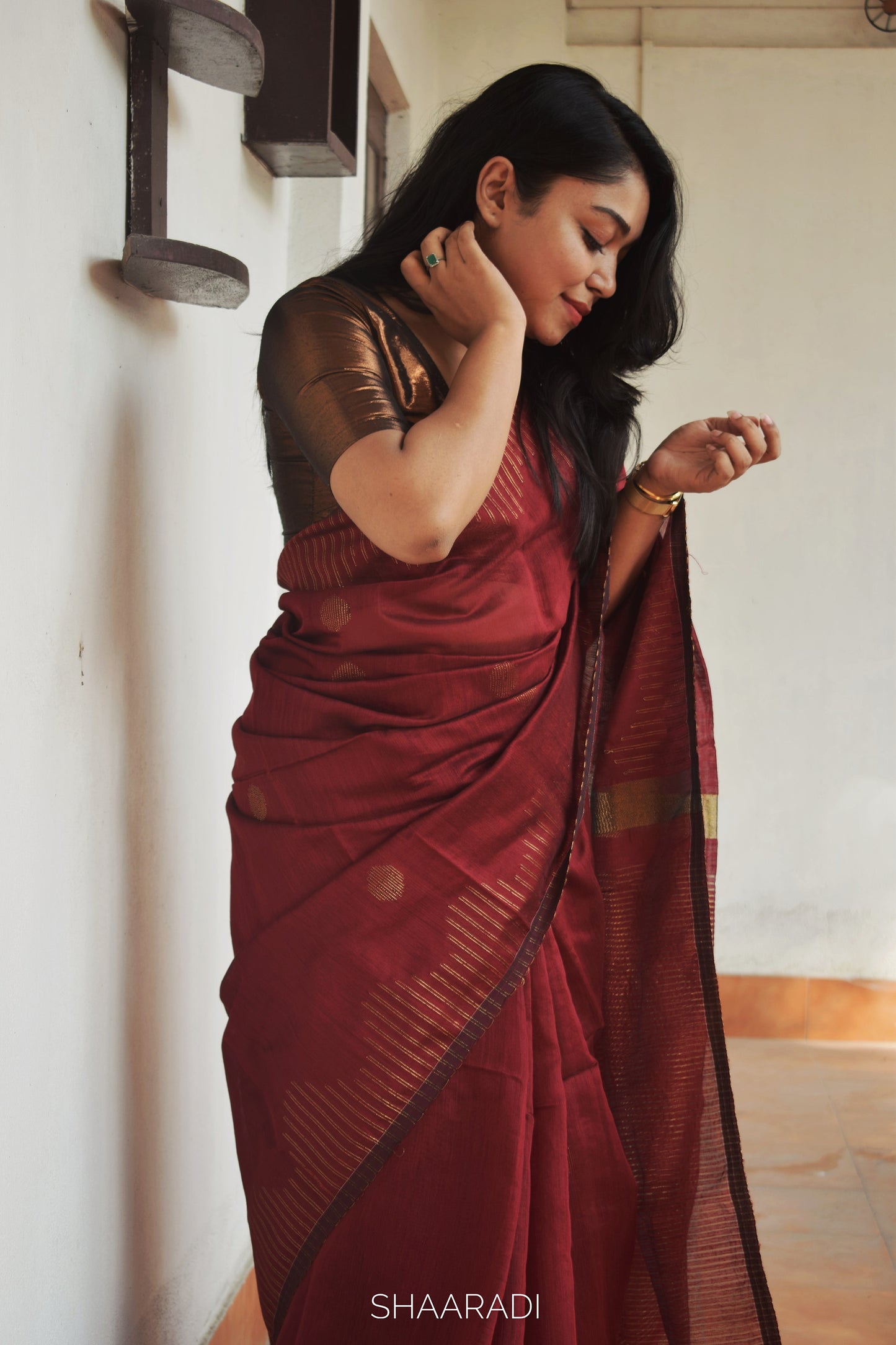 Fiddle Rose Saree