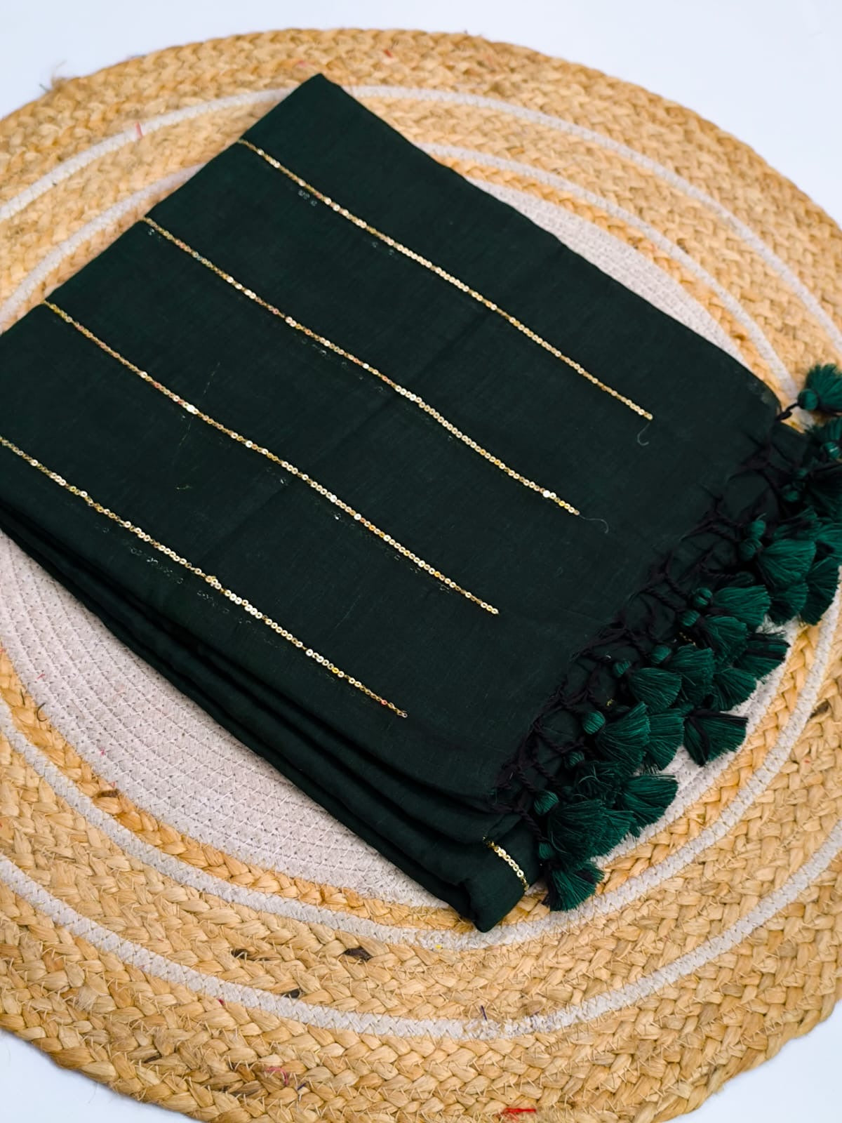 Sequinned Mul Saree