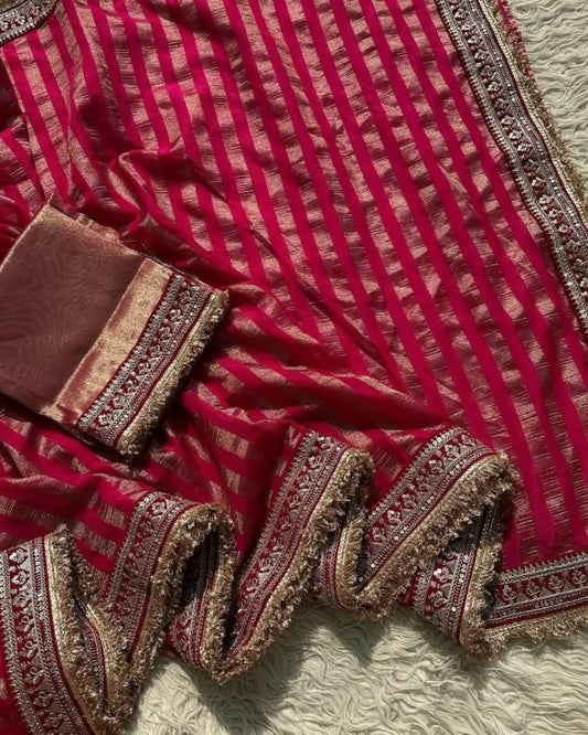 Rubaai Organza Silk Saree