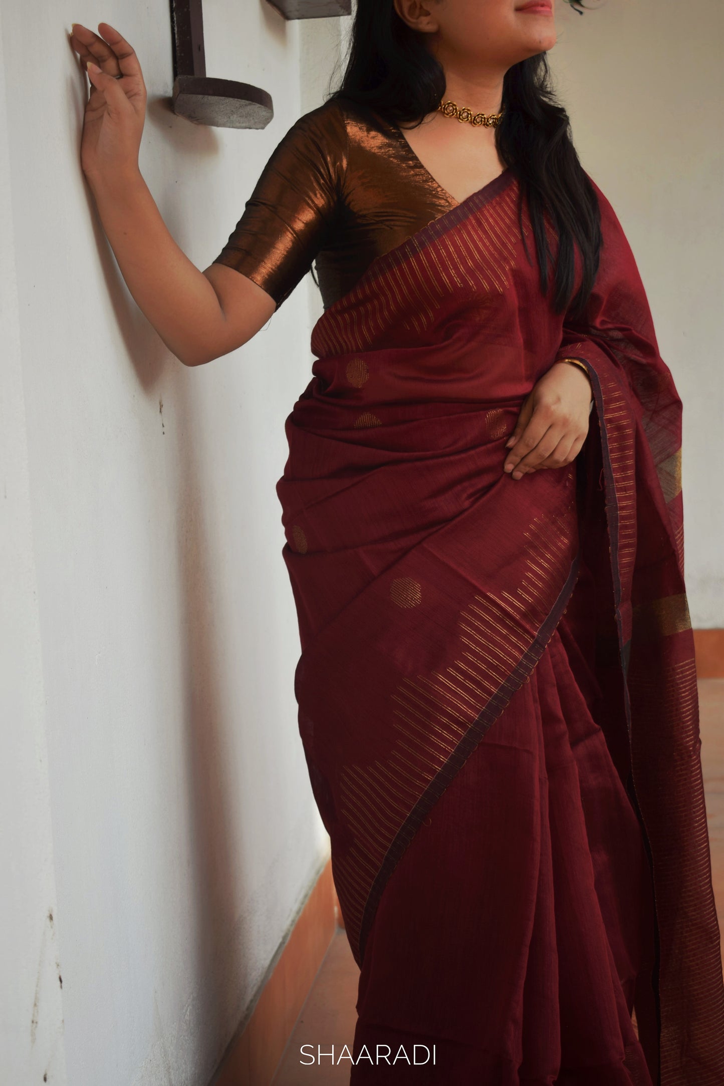 Fiddle Rose Saree