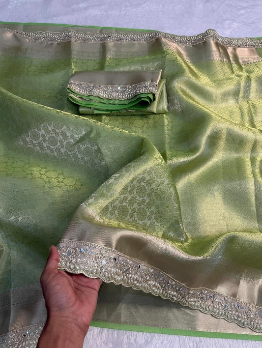 Srija Banarasi Silk Saree (green)