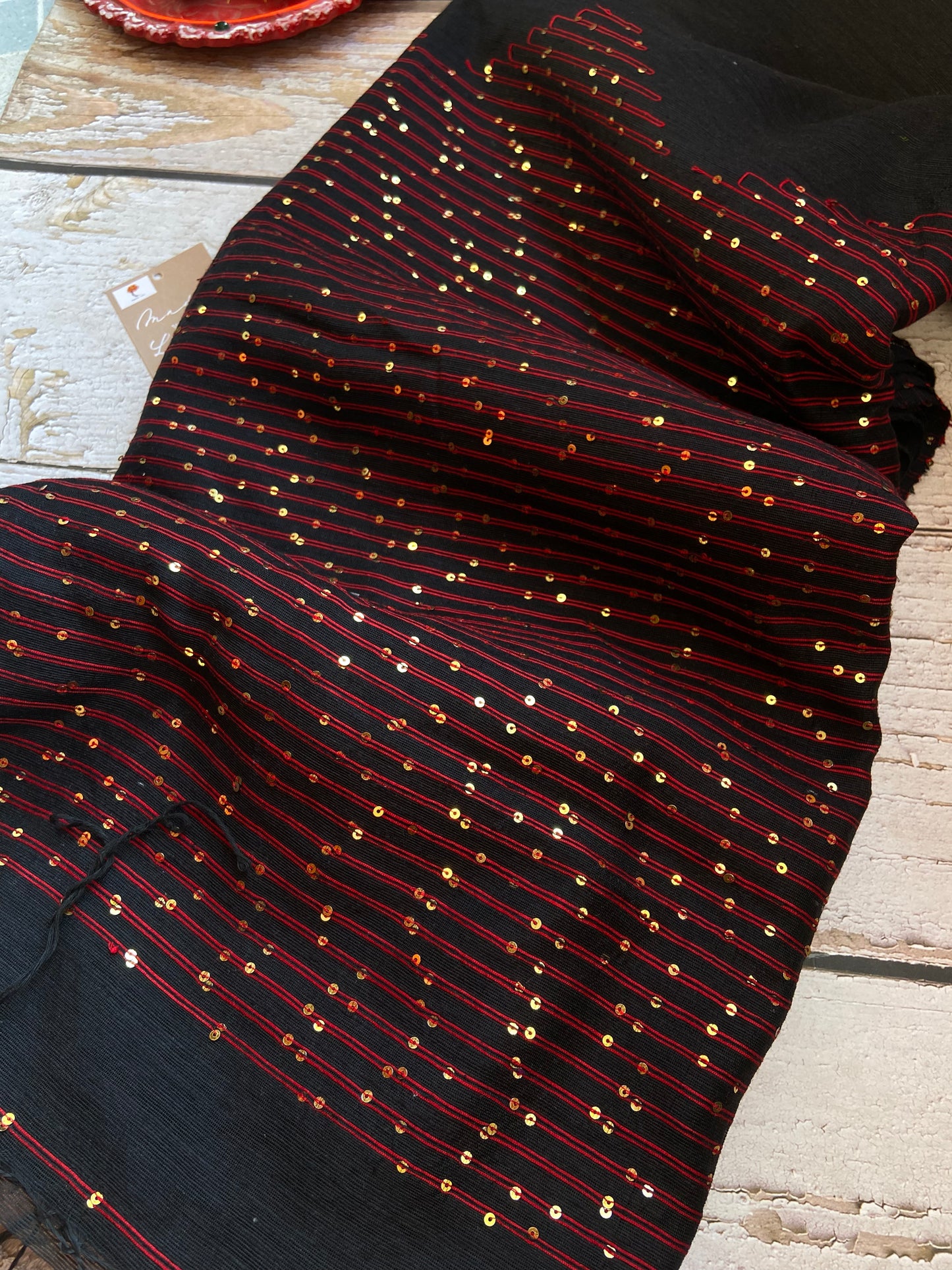 Snowdrop Black Saree