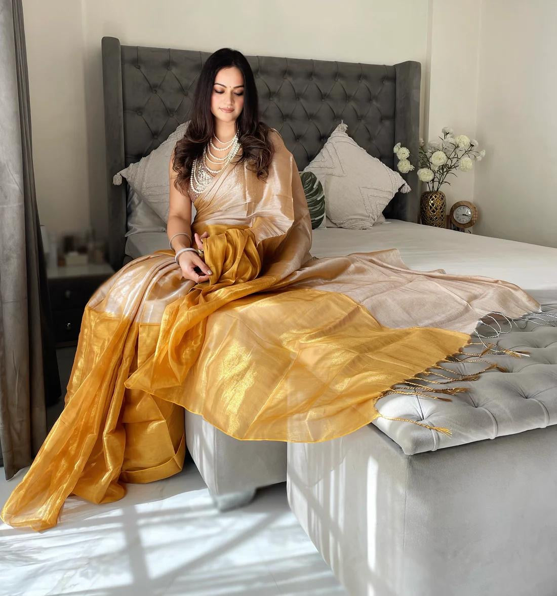 Golden Hour Tissue Saree